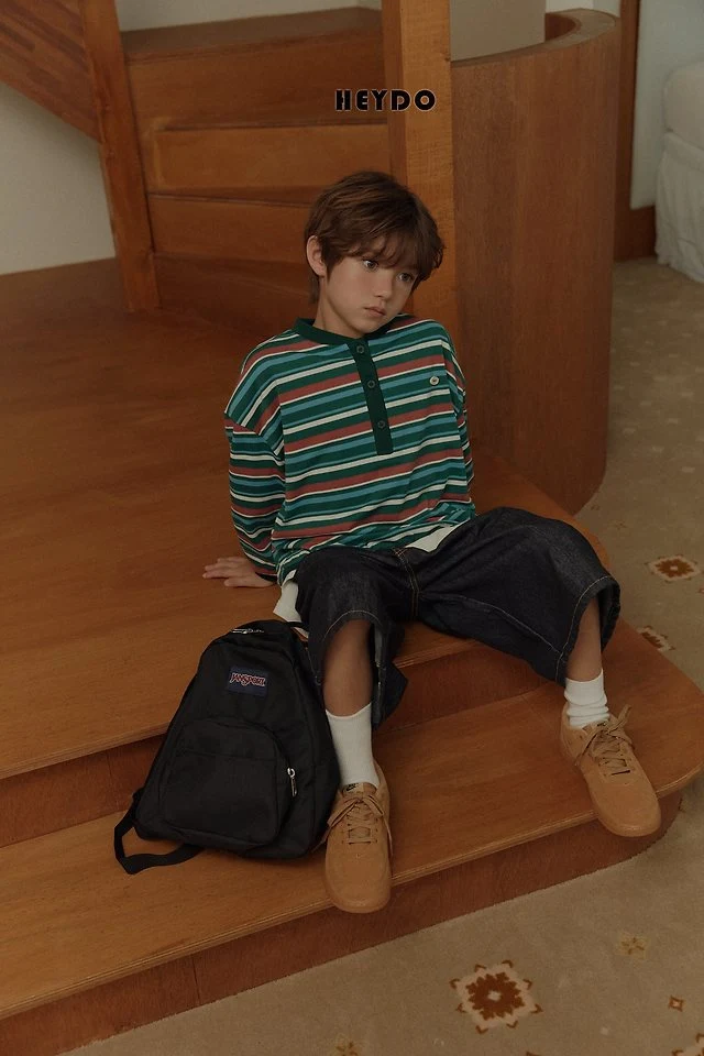 Heydo - Korean Children Fashion - #discoveringself - Henrly Stripe Sweatshirts - 4