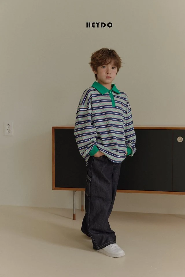Heydo - Korean Children Fashion - #kidsshorts - Tommy Colored Collar Tee - 9