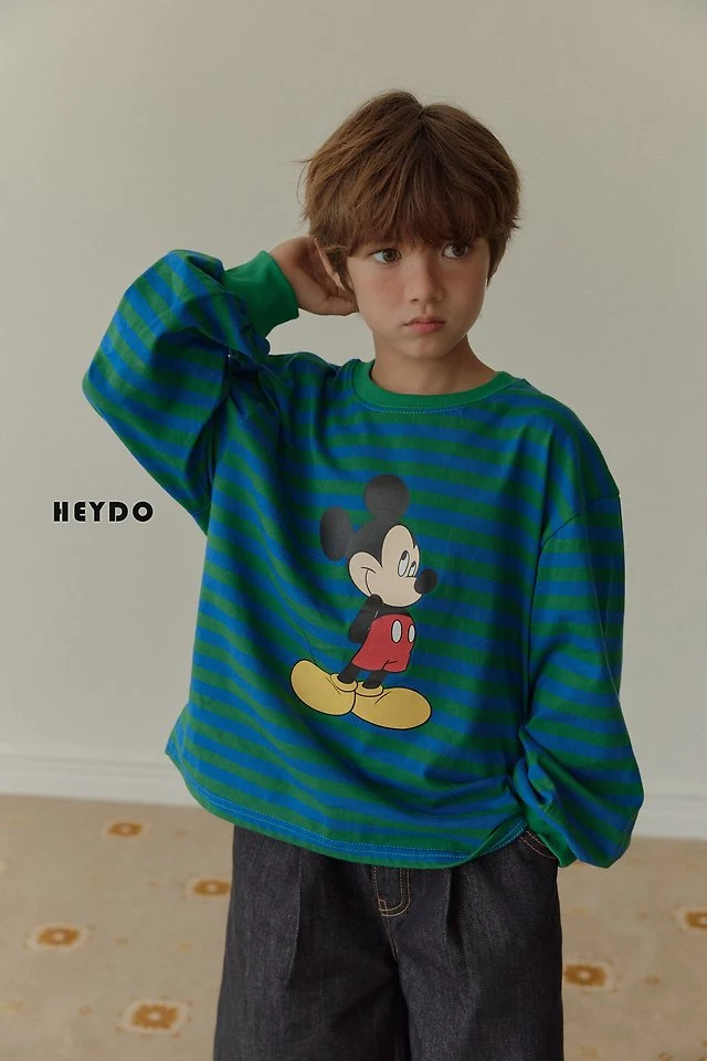 Heydo - Korean Children Fashion - #fashionkids - Stripe Banding Tee - 4