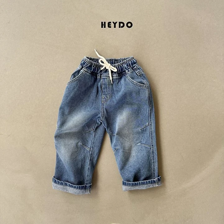 Heydo - Korean Children Fashion - #kidsshorts - Four Dart Denim Pants