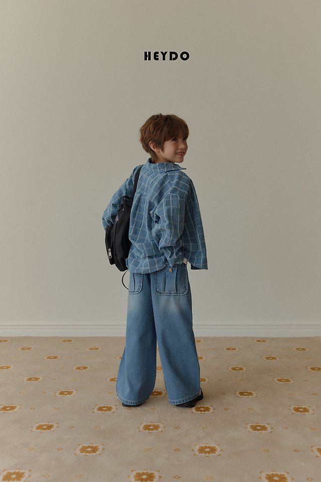 Heydo - Korean Children Fashion - #fashionkids - True Wide Denim Pants - 4
