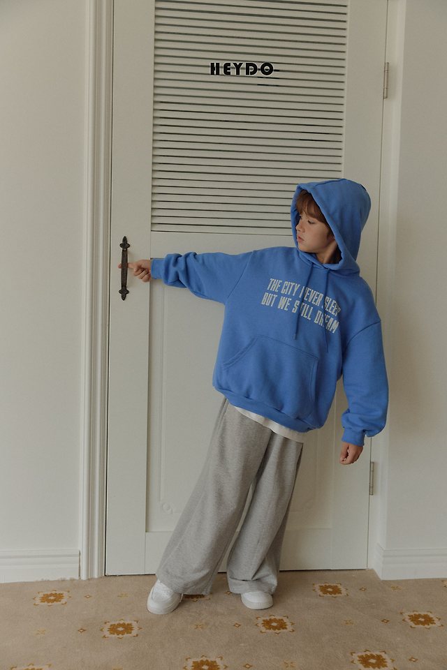 Heydo - Korean Children Fashion - #kidsshorts - Lettering Hood Top - 10