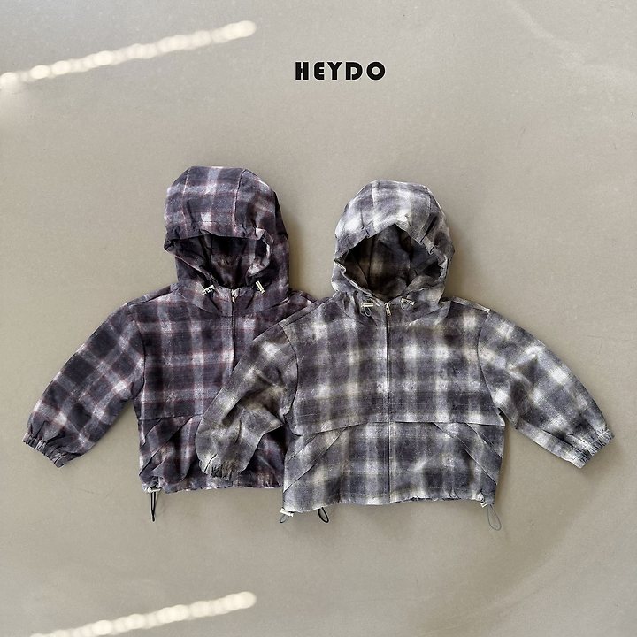 Heydo - Korean Children Fashion - #kidsstore - Vintage Check Windbreaker
