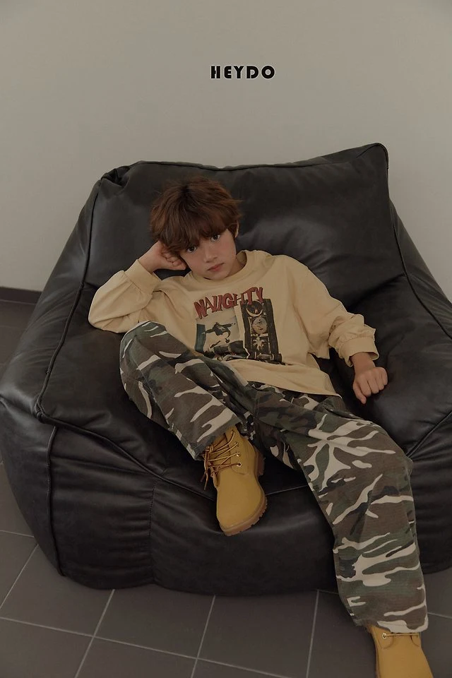 Heydo - Korean Children Fashion - #kidsshorts - Rib Camo Pocket Pants - 4