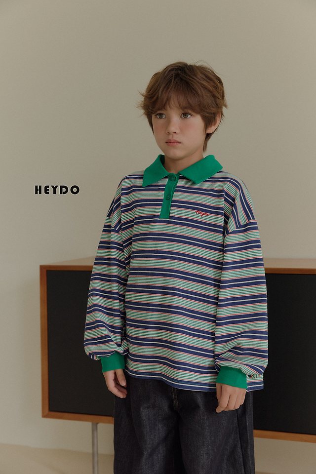 Heydo - Korean Children Fashion - #kidzfashiontrend - Tommy Colored Collar Tee - 11