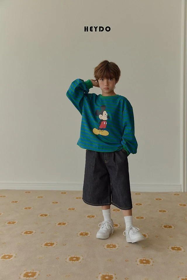 Heydo - Korean Children Fashion - #kidzfashiontrend - Stripe Banding Tee - 6