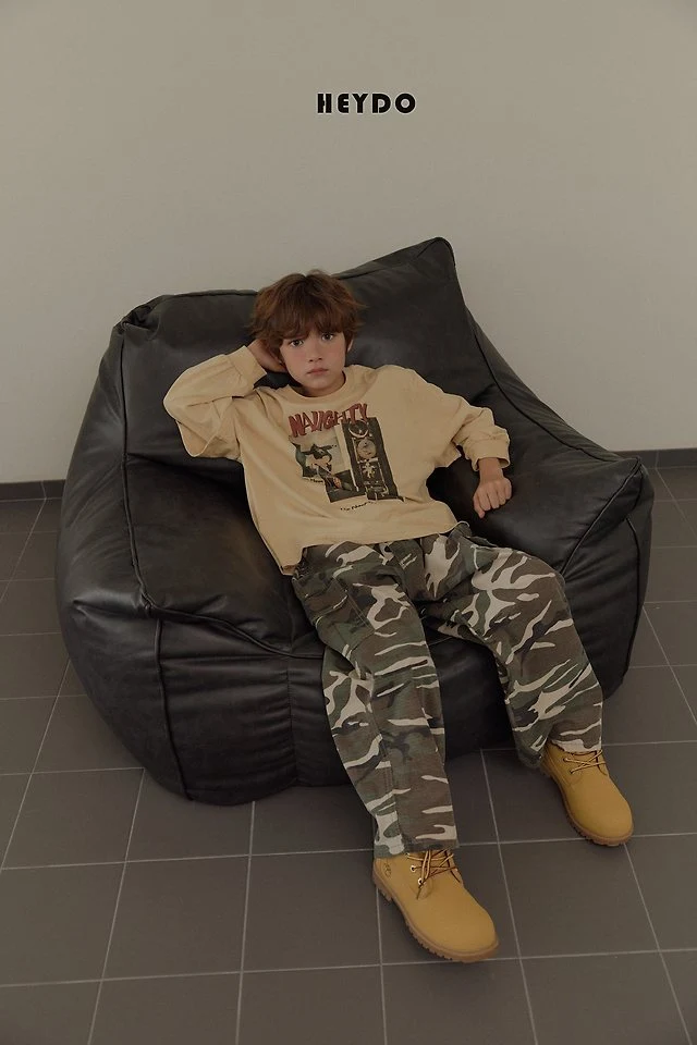 Heydo - Korean Children Fashion - #kidzfashiontrend - Rib Camo Pocket Pants - 5