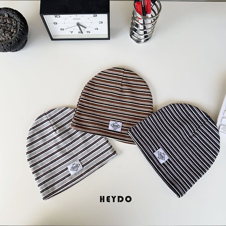Heydo - Korean Children Fashion - #kidzfashiontrend - Label Stripe Beanie
