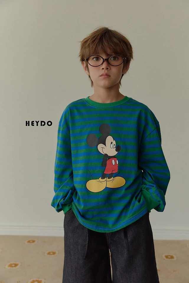 Heydo - Korean Children Fashion - #littlefashionista - Stripe Banding Tee - 8