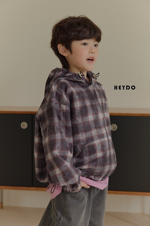Heydo - Korean Children Fashion - #Kfashion4kids - Vintage Check Windbreaker - 4