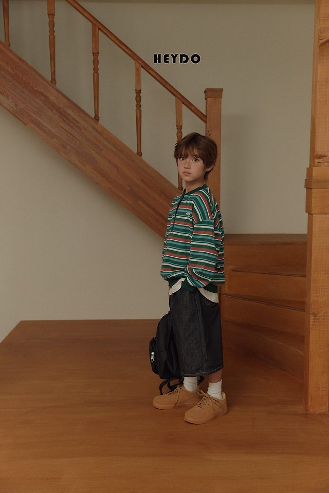 Heydo - Korean Children Fashion - #littlefashionista - Henrly Stripe Sweatshirts - 9