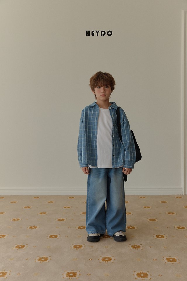 Heydo - Korean Children Fashion - #littlefashionista - True Wide Denim Pants - 8