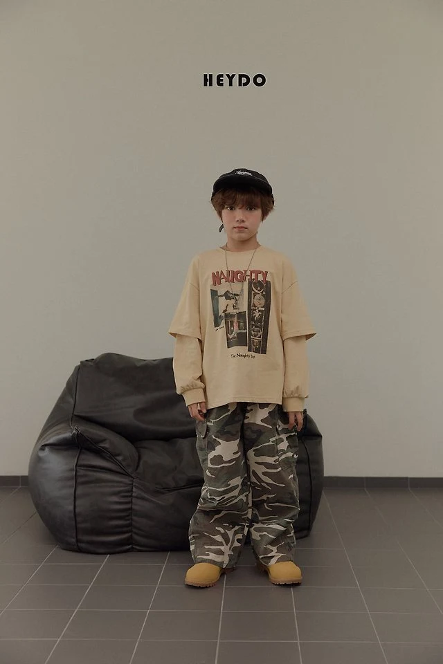 Heydo - Korean Children Fashion - #littlefashionista - Rib Camo Pocket Pants - 7