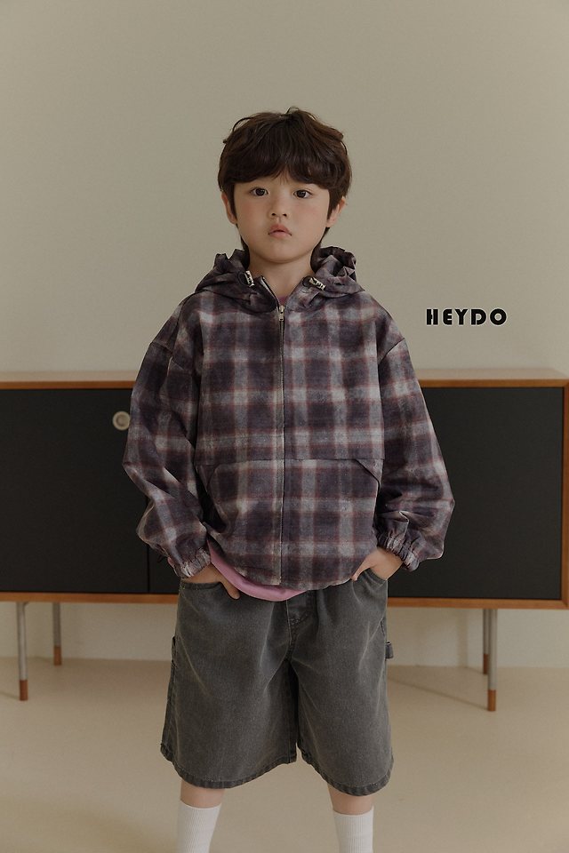 Heydo - Korean Children Fashion - #minifashionista - Vintage Check Windbreaker - 6