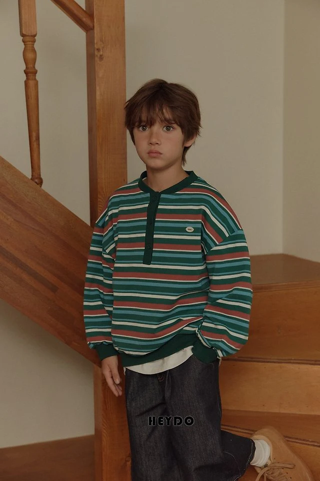 Heydo - Korean Children Fashion - #minifashionista - Henrly Stripe Sweatshirts - 11