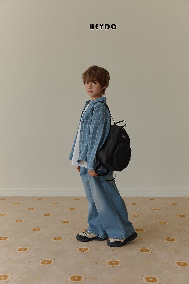 Heydo - Korean Children Fashion - #minifashionista - True Wide Denim Pants - 10