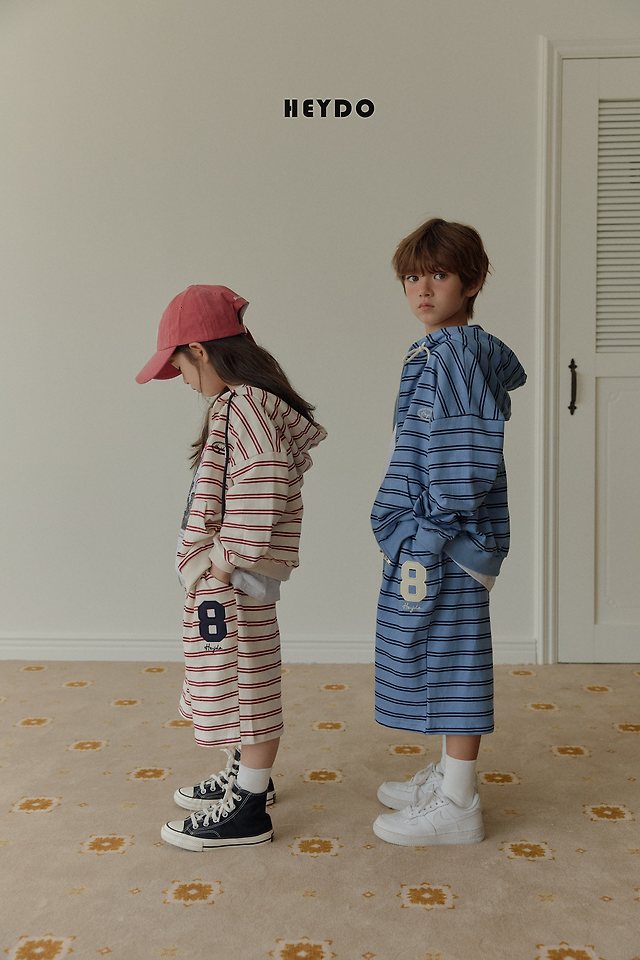 Heydo - Korean Children Fashion - #minifashionista - Stripe Bermuda Pants - 4