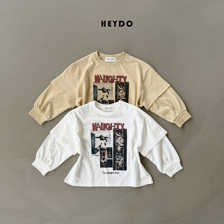 Heydo - Korean Children Fashion - #prettylittlegirls - Layered Long Tee