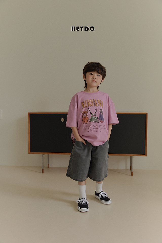 Heydo - Korean Children Fashion - #prettylittlegirls - Monster Short Sleeved Tee - 5