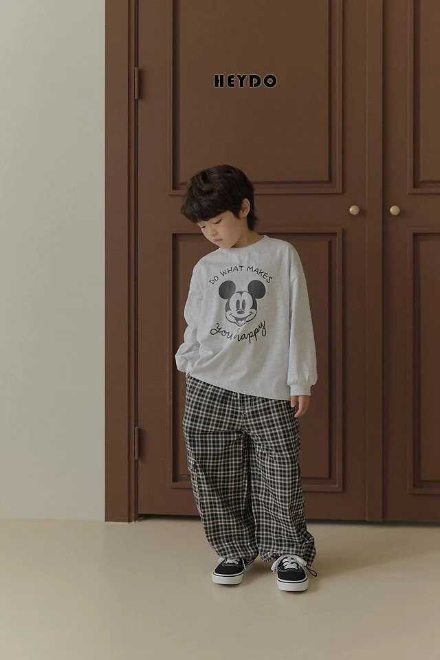 Heydo - Korean Children Fashion - #toddlerclothing - Check Pocket Pants - 4