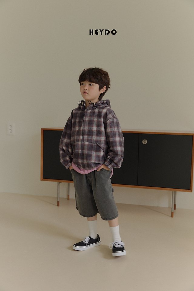 Heydo - Korean Children Fashion - #todddlerfashion - Vintage Check Windbreaker - 8