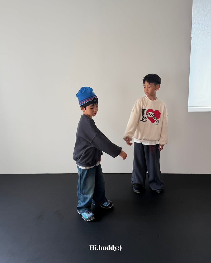 Hi buddy - Korean Children Fashion - #childofig - Love Attach Sweatshirts - 10