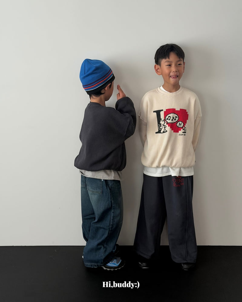 Hi buddy - Korean Children Fashion - #childofig - Love Attach Sweatshirts - 11