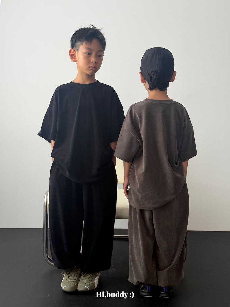 Hi buddy - Korean Children Fashion - #designkidswear - Velvet Short Sleeved Tee - 12