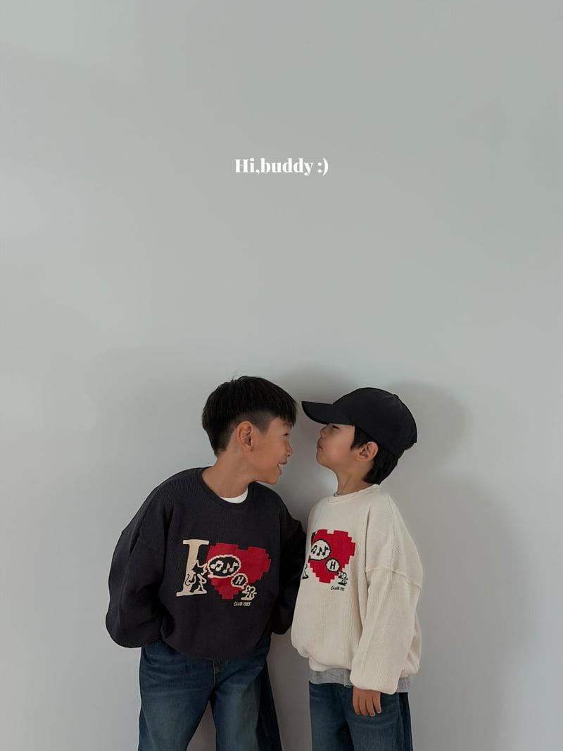 Hi buddy - Korean Children Fashion - #kidsstore - Love Attach Sweatshirts - 3