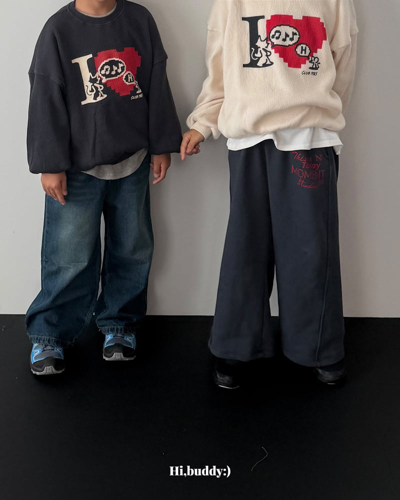Hi buddy - Korean Children Fashion - #littlefashionista - Love Attach Sweatshirts - 6