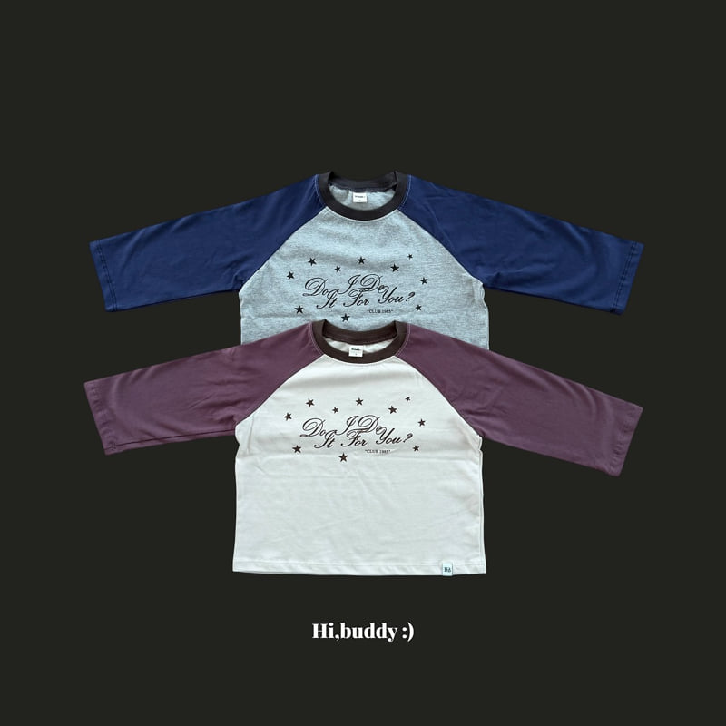 Hi buddy - Korean Children Fashion - #littlefashionista - Star Raglan Tee