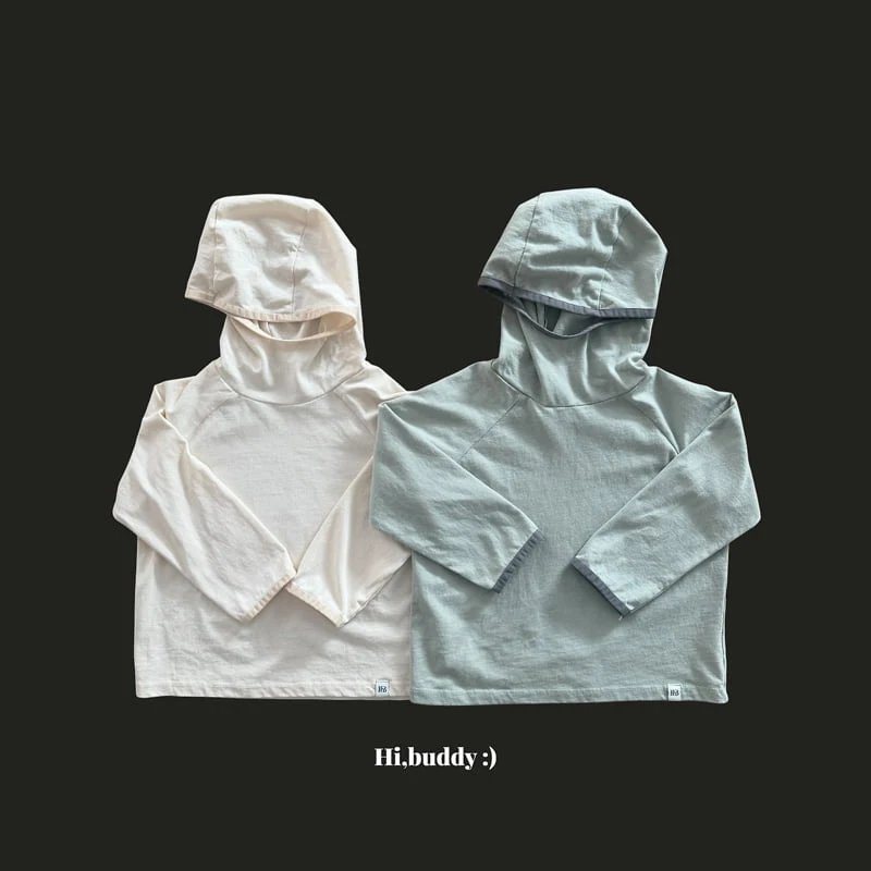 Hi buddy - Korean Children Fashion - #minifashionista - High Neck Hoodie