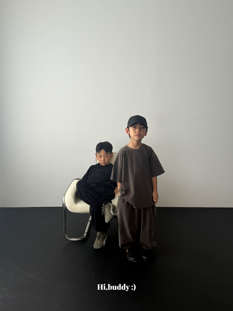 Hi buddy - Korean Children Fashion - #toddlerclothing - Velvet Short Sleeved Tee - 8