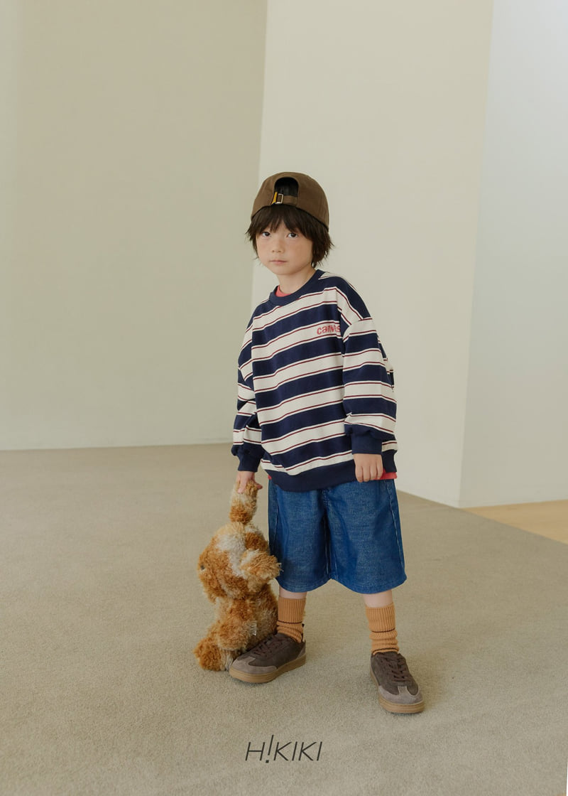 Hikiki - Korean Children Fashion - #childofig - Canvas Stripe Sweatshirts - 12