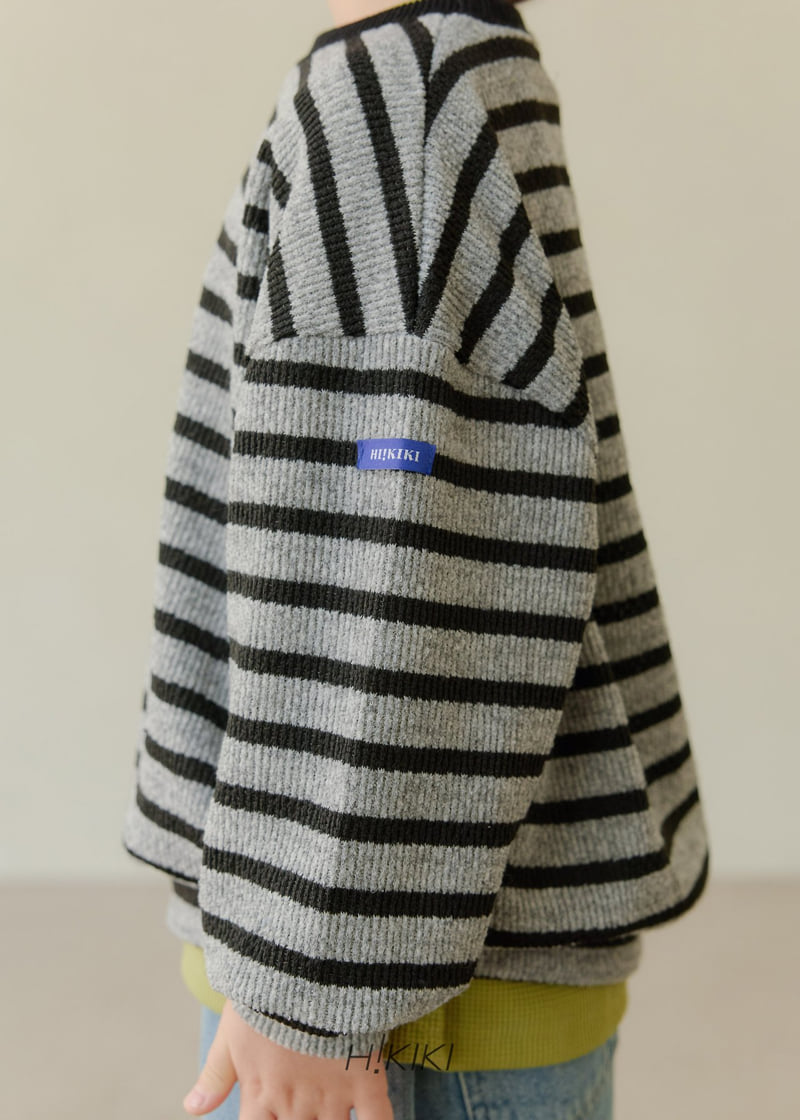 Hikiki - Korean Children Fashion - #designkidswear - Bold Stripe Knit Top - 7