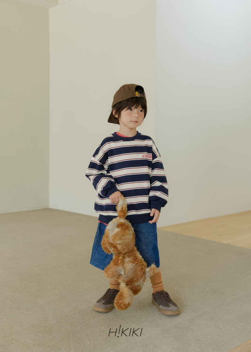 Hikiki - Korean Children Fashion - #fashionkids - Canvas Stripe Sweatshirts - 3