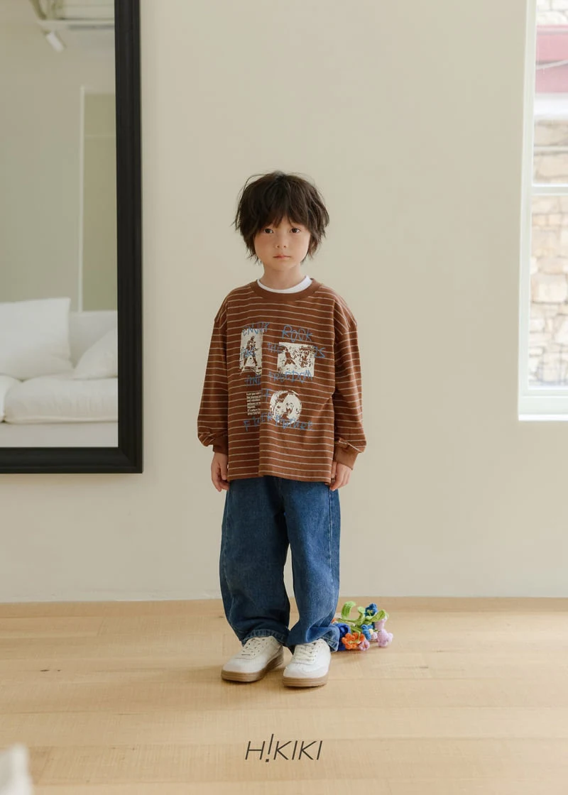 Hikiki - Korean Children Fashion - #kidsstore - Rock Stripe Tee - 12