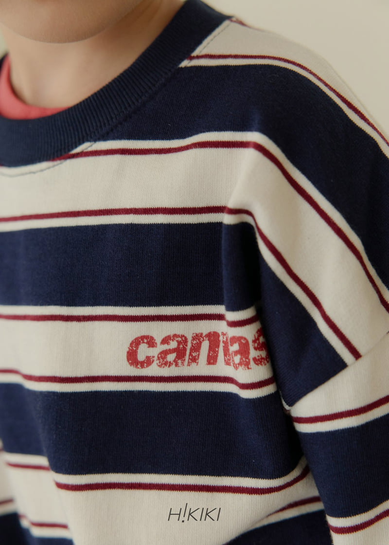 Hikiki - Korean Children Fashion - #prettylittlegirls - Canvas Stripe Sweatshirts - 11
