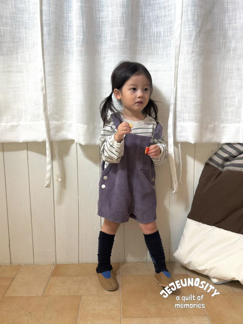 Jejeunosity - Korean Baby Fashion - #babygirlfashion - Golden Berry Short Overalls - 4