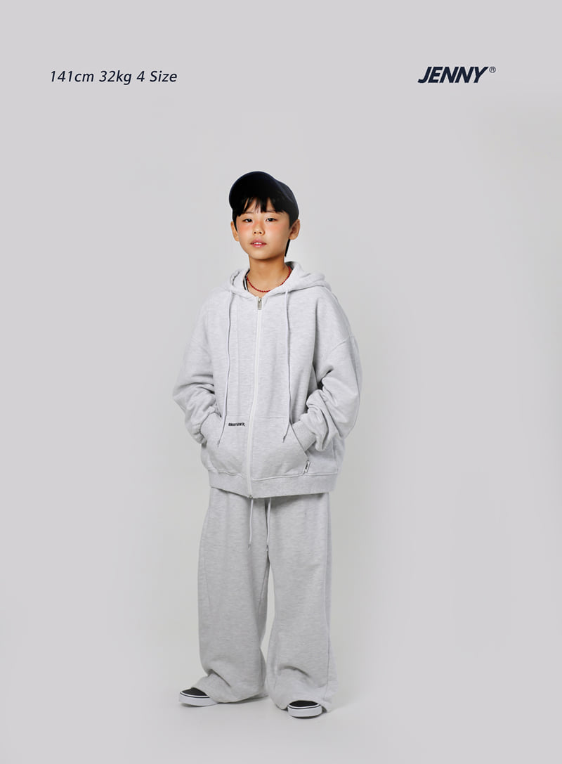 Jenny Basic - Korean Children Fashion - #Kfashion4kids - Basic Hoodie Zip-up (Loose Fit) - 5