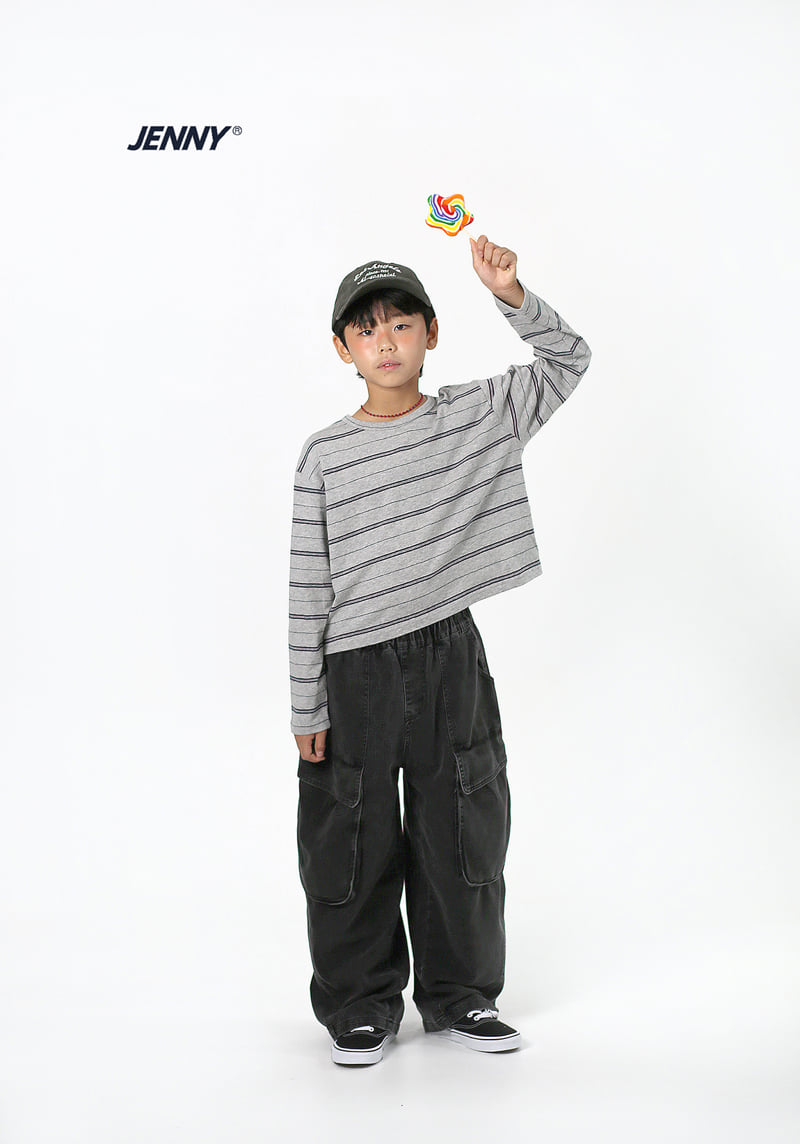 Jenny Basic - Korean Children Fashion - #childofig - Black Big Pocket Denim Pants - 7