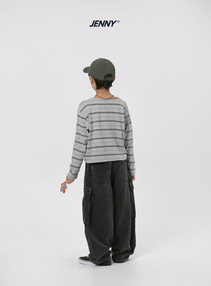 Jenny Basic - Korean Children Fashion - #childrensboutique - Black Big Pocket Denim Pants - 9