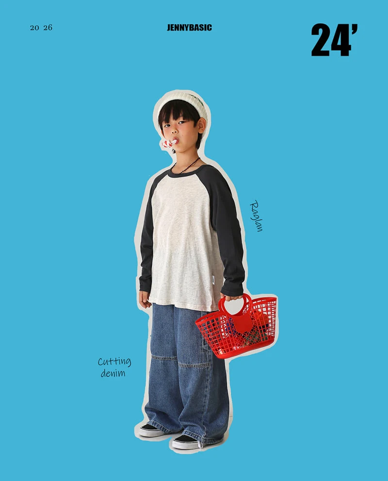 Jenny Basic - Korean Children Fashion - #discoveringself - Loose Raglan Tee - 2
