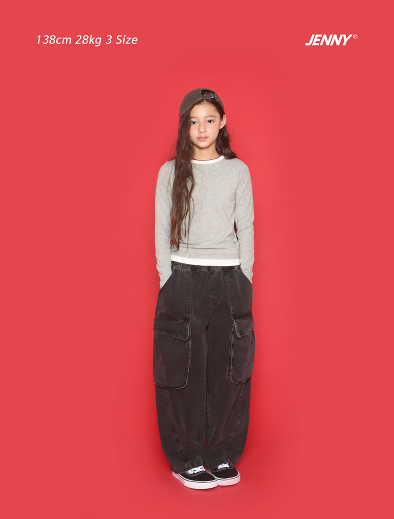 Jenny Basic - Korean Children Fashion - #kidzfashiontrend - Black Big Pocket Denim Pants