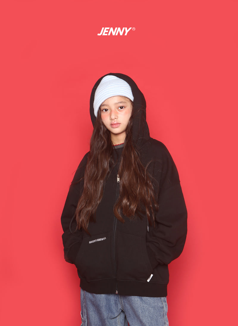 Jenny Basic - Korean Children Fashion - #magicofchildhood - Basic Hoodie Zip-up (Loose Fit) - 7