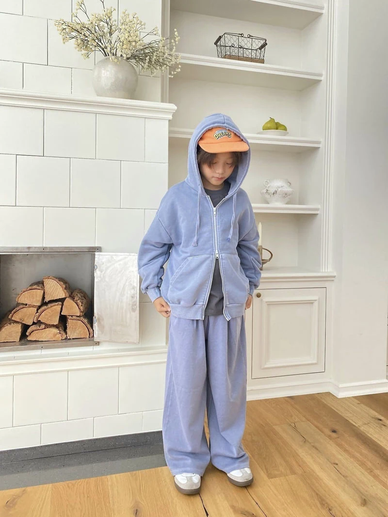Jermaine - Korean Children Fashion - #Kfashion4kids - 2-Way Pigment Zip-Up - 4
