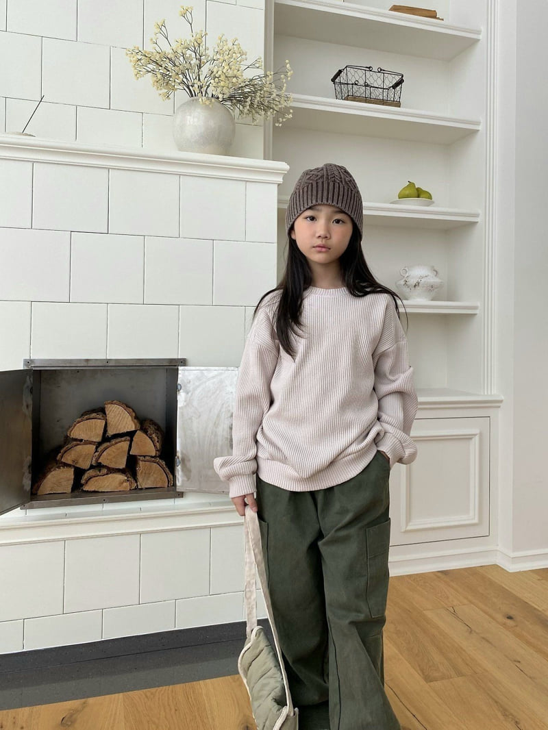 Jermaine - Korean Children Fashion - #magicofchildhood - Mega Waffle Sweatshirt - 4