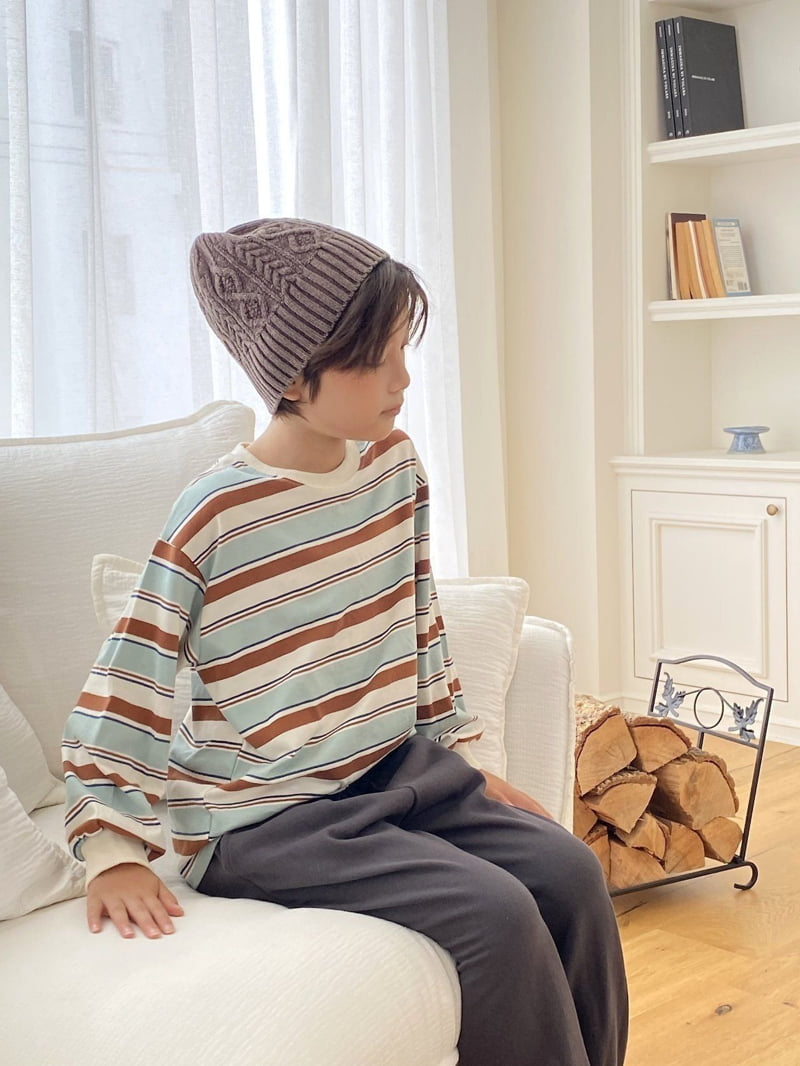 Jermaine - Korean Children Fashion - #stylishchildhood - Flow Stripe Tee - 11