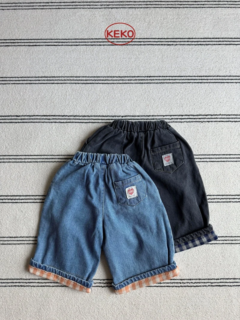 Keko - Korean Children Fashion - #childofig - Check Roll-up Pants - 3