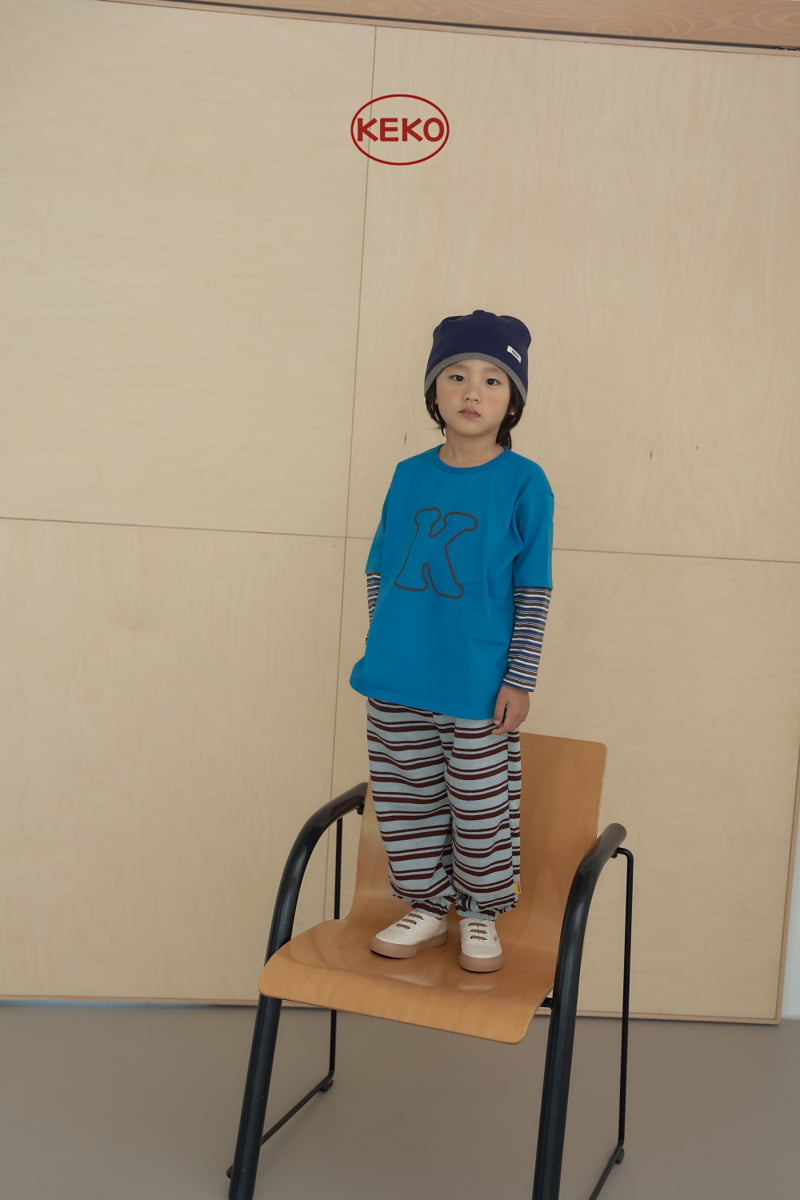 Keko - Korean Children Fashion - #kidsshorts - Multi Stripe Pants - 8